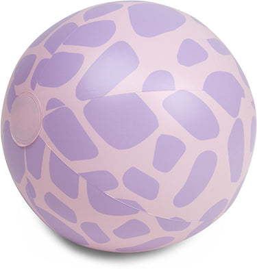 Swim essentials - strandbal - 51 cm - paars - giraffeprint - opblaasbal