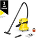 Kärcher wd 2 plus v-12 4 18 nat-en droogzuiger - 1000 w - 12 liter - schuimfilter - stofzuiger geschikt voor auto - garage