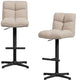Woood vinny draaibare barstoelen - bouclé - zand - set van 2