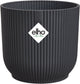 Elho vibes fold rond 18 - bloempot voor binnen - 100% gerecycled plastic - ø 18.4 x h 16.8 cm - antraciet