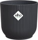 Elho vibes fold rond 14 - bloempot voor binnen - 100% gerecycled plastic - ø 14.1 x h 12.9 cm - antraciet