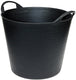 Talen tools - flexibel kuipje - met hendels - kunststof - 22 liter - zwart