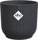 Elho vibes fold rond 18 - bloempot voor binnen - 100% gerecycled plastic - ø 18.4 x h 16.8 cm - antraciet