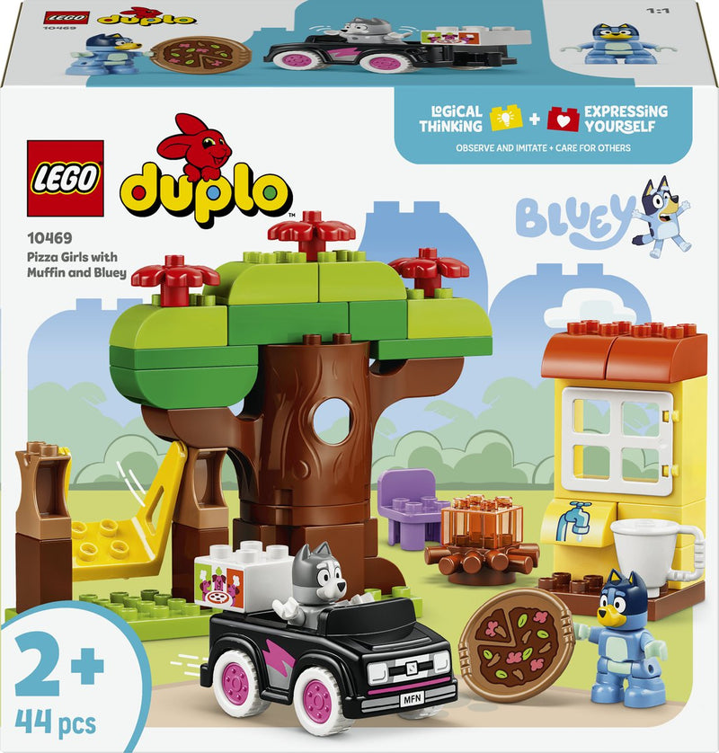 Afbeelding laden in galerijviewer, Lego duplo bluey pizzameisjes met muffin en bluey educatief speelgoed voor peuters 10469
