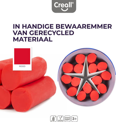 Creall supersoft klei rood, 1750gr.