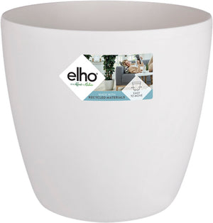 Elho brussels rond wielen 35 - grote bloempot voor binnen - 100% gerecycled plastic - ø 35 x h 33 cm - wit