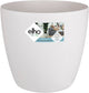 Elho brussels rond wielen 35 - grote bloempot voor binnen - 100% gerecycled plastic - ø 35 x h 33 cm - wit