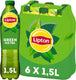 Lipton ice tea green fles - original - laag in suiker - 6 x 1500 ml - voordeelverpakking
