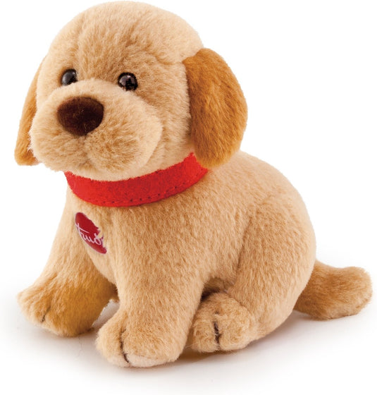 Trudi - sweet collection knuffel hond labrador 9 cm - handgemaakt in italie - zacht pluche - knuffeldier voor jongens en meisjes - beige - 7x9x9 cm maat xxs