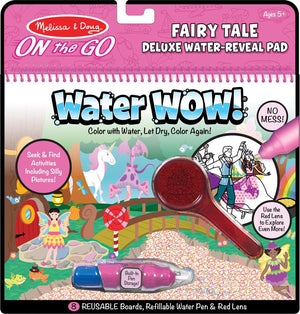 Melissa doug kleurboek water wow - fairy tale karton roze