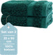 Hush. living hush living - gastendoek - set van 2 - 33×50 cm - 100% katoen - zware kwaliteit 500g m2 - stijlvol boord en ophanglus - donkergroen