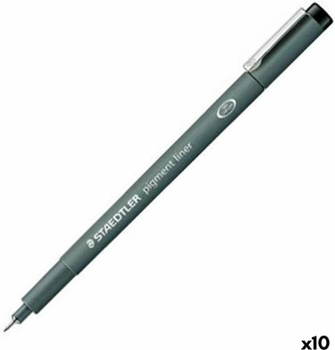 Staedtler - artist series - pigment liner - fineliner - zwart - 0.4 mm - 10 stuks