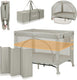 Lionelo laura - compact 3 in 1 campingbedje, box babybed - compact reisbedje voor baby 0-36 maanden – 2 matrashoogtes – t25 schuimmatras – wielen met rem – mesh zijpanelen zijdeur – opvouwbaar – inclusief draagtas opbergvak