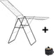 Brabantia hangon droogrek 25m - inklapbaar wasrek - met wasknijpertasje - matt black
