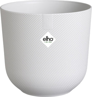 Elho jazz rond 23 bloempot voor binnen - woonaccessoire van 100% gerecycled plastic - ø 23.1 x h 21.5 cm - zijdewit
