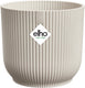 Elho vibes fold rond 18 - bloempot voor binnen - 100% gerecycled plastic - ø 18.4 x h 16.8 cm - linnen wit