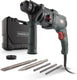 Powerplus elektrische klopboormachine powp3010 - 4 in 1: boren hamerboren beitelen en beitelrotatie, 800 w boormachine, 4 j, sds-plus, 5 accessoires
