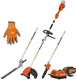 Powerplus powdpgmts1 - tuin multitool 4-in-1 borstelloos 40v - incl. batterij 2x20v 5.0 2.5ah en lader - handsch. - 3 acc.