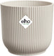 Elho vibes fold rond 18 - bloempot voor binnen - 100% gerecycled plastic - ø 18.4 x h 16.8 cm - linen white
