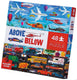 Crocodile creek | above + below puzzel, 48 stuks - voertuigen