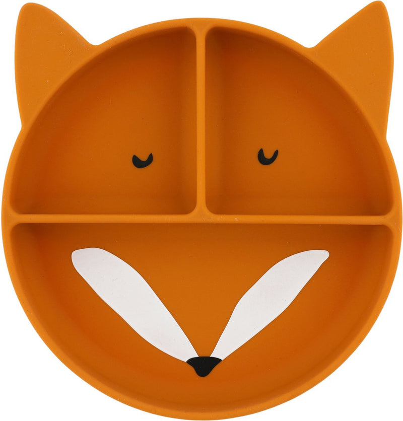Load image into Gallery viewer, Trixie siliconen bord met vakjes en zuignap - mr. fox
