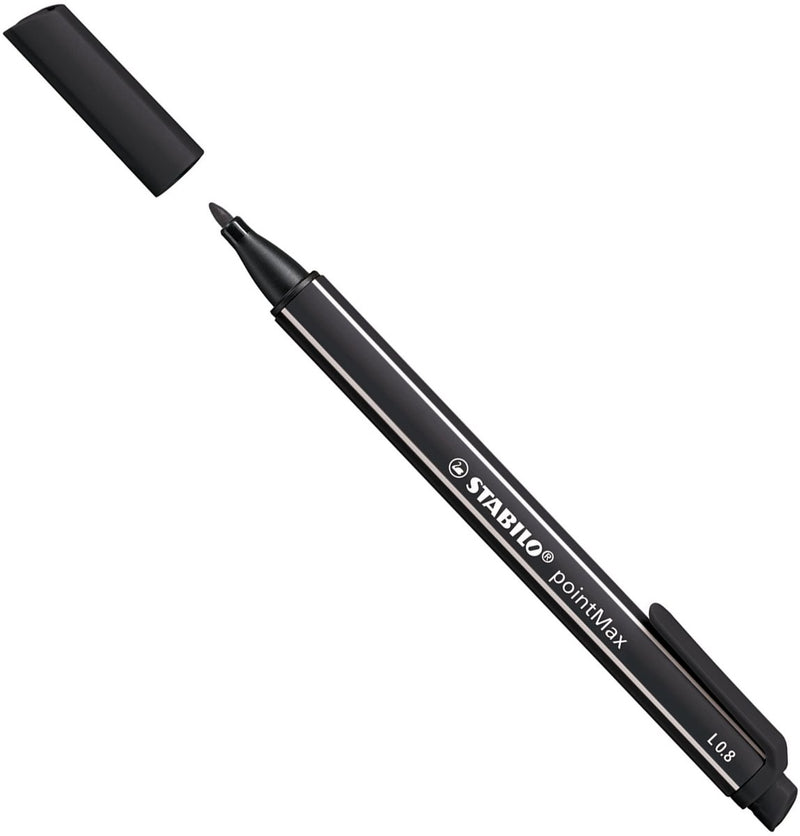 Load image into Gallery viewer, Stabilo pointmax - hardtip fineliner 0,8 mm - met nylon tip - zwart - per stuk
