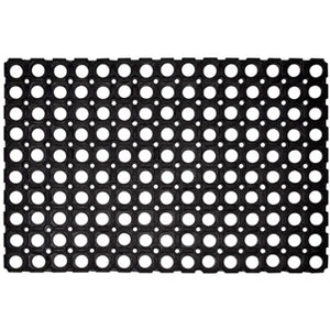Hamat rubberen deurmat domino ring 40x60 cm zwart