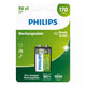 Battery Sales Europe Oplaadbare Batterij Rechargeable NimH 9V HR22 170mah