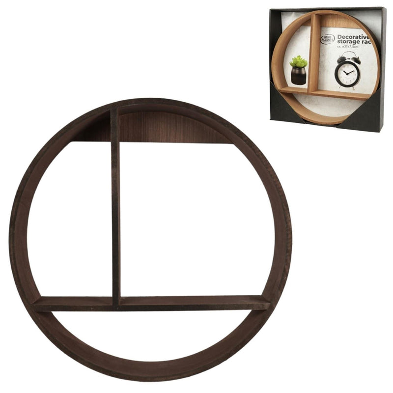 Load image into Gallery viewer, Home accents wandrek hout ø37x7,5cm
