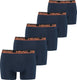 Head boxershorts orange peacoat 5-pack-s