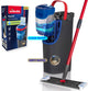 Vileda h2pro flatmop dweilsysteem met emmer en steel - 2 gescheiden waterreservoirs - altijd schoon water