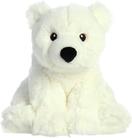 Aurora pluche ijsbeer knuffel - knuffeldier - wit - 24 cm - noordpool thema - beren knuffels
