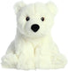 Aurora pluche ijsbeer knuffel - knuffeldier - wit - 24 cm - noordpool thema - beren knuffels