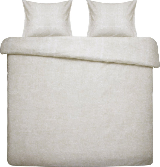 Damai dekbedovertrek ebba - biologisch katoen - 200x200 220 cm - beige + 2 kussenslopen 60x70