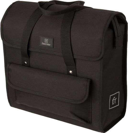 Fastrider shopper luxe enkele fietstas zwart - 23l