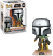 Funko pop star wars: the mandalorian flying with jetpack and child - pop #402