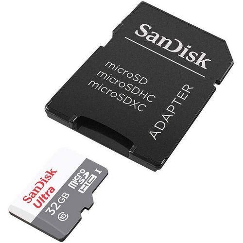 Sandisk ultra lite microsdhc uhs-i-geheugenkaart met sd-adapter 32 gb klasse 10