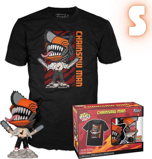 Funko pop! tee: chainsaw man - chainsaw man leaping - s - confidential