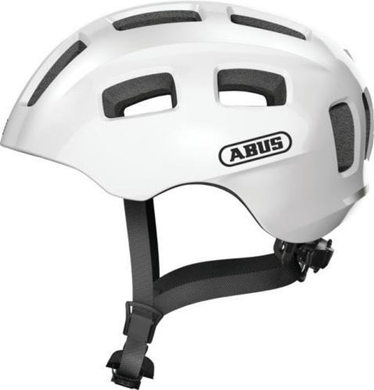 Abus fietshelm youn-i 2.0 - met licht voor kinderen, tieners en jongvolwassenen - voor meisjes en jongens - wit, maat s