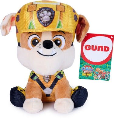 Paw patrol gund - de dino film-knuffel van rubble, officieel gelicentieerde knuffel, filmmerchandise, 15,2 cm