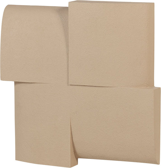 Woood tide wanddeco - betonlook - zand - 86x86x11