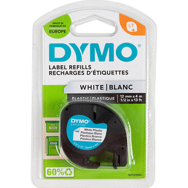 Etiketteertape dymo letratag wit 4m