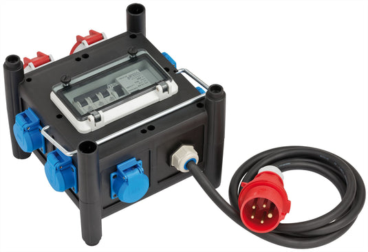 Brennenstuhl compacte rubberen stroomverdeler bsv 3 fi 16 2 ip44 2m h07rn-f 5g2,5 - 2xcee16a, 5x230v - 1153690200