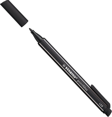 Stabilo pointmax - hardtip fineliner - zwart (488 46)