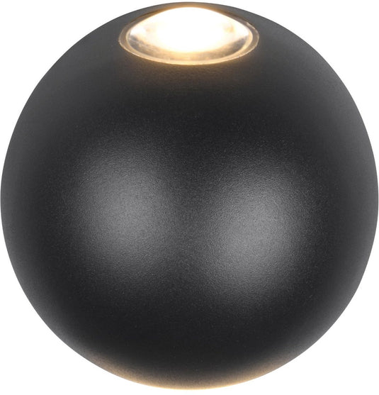 Trio avisio - wandlamp - zwart mat - incl. 2x smd 2w - buitenverlichting - ip54