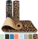Tunturi yoga mat 8mm - pilates mat - extra dikke fitness mat - 183x61x0,8 cm - incl draagtas - ecologisch materiaal - eenvoudig te reinigen - panterprint -luipaardprint