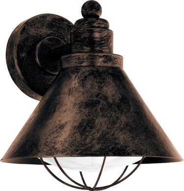 Eglo vintage barrosela - buitenverlichting - wandlamp - 1 lichts - koperkleurig