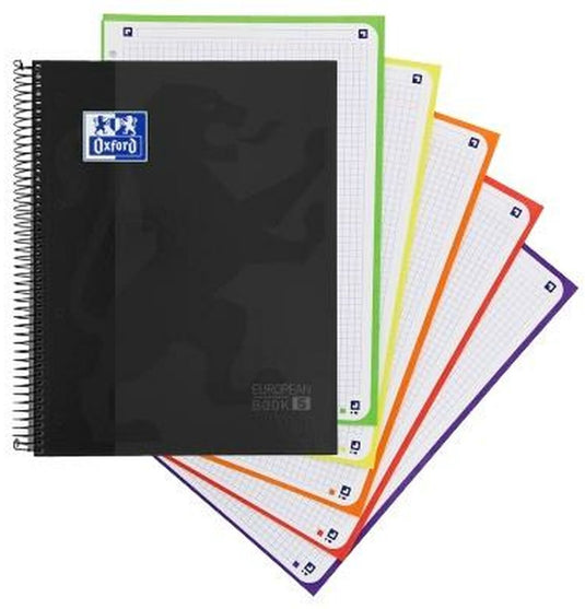 Oxford boek over ringen classic europeanbook zwart a4 120 lakens (5 stuks)
