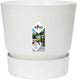 Elho greenville rond 40 - grote bloempot voor buiten met waterreservoir - 100% gerecycled plastic - ø 39 x h 36.8 cm - wit