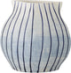 Bloomingville esra vaas - blauw - aardewerk